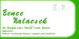 bence malacsek business card